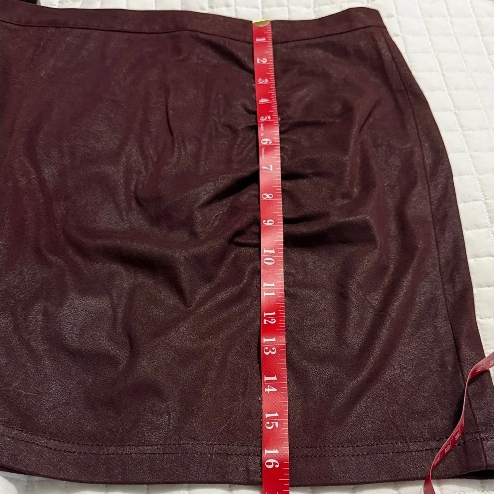 Free People Rich Burgundy Mini Skirt